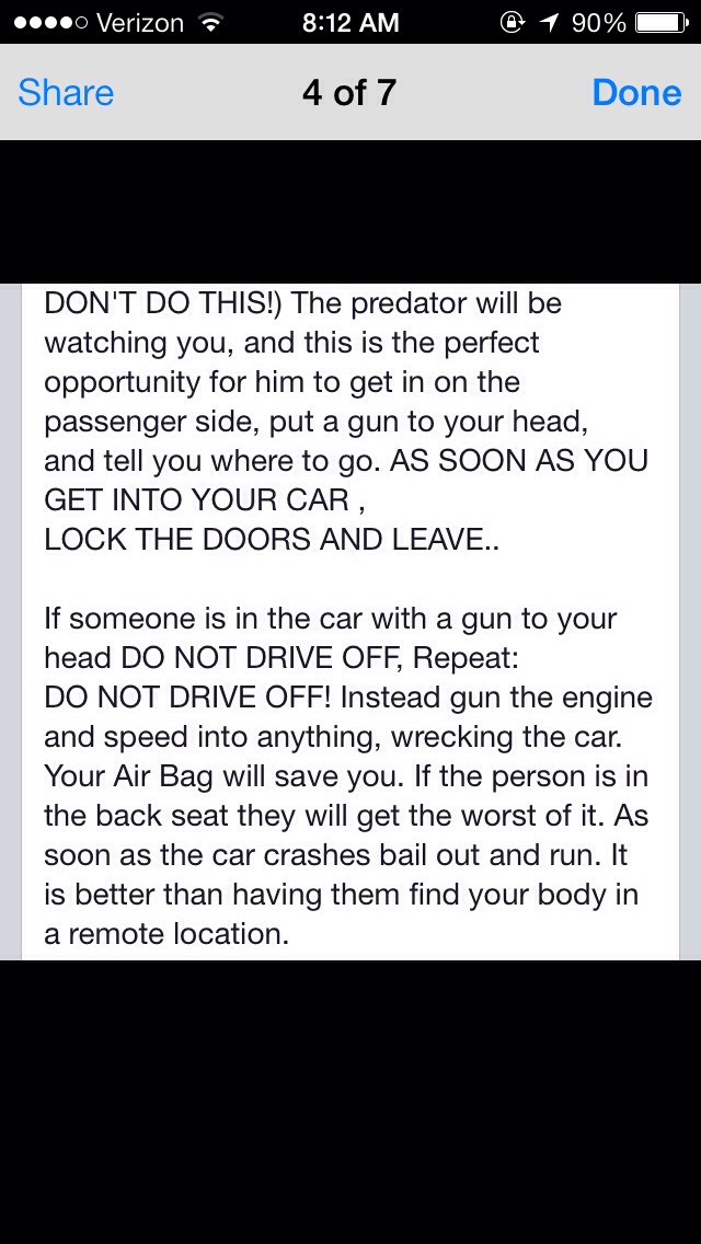 Found This On FB It Will Save Your Life Or A Daughter. Must Read, And Like! 