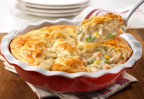 Creamy chicken pie
