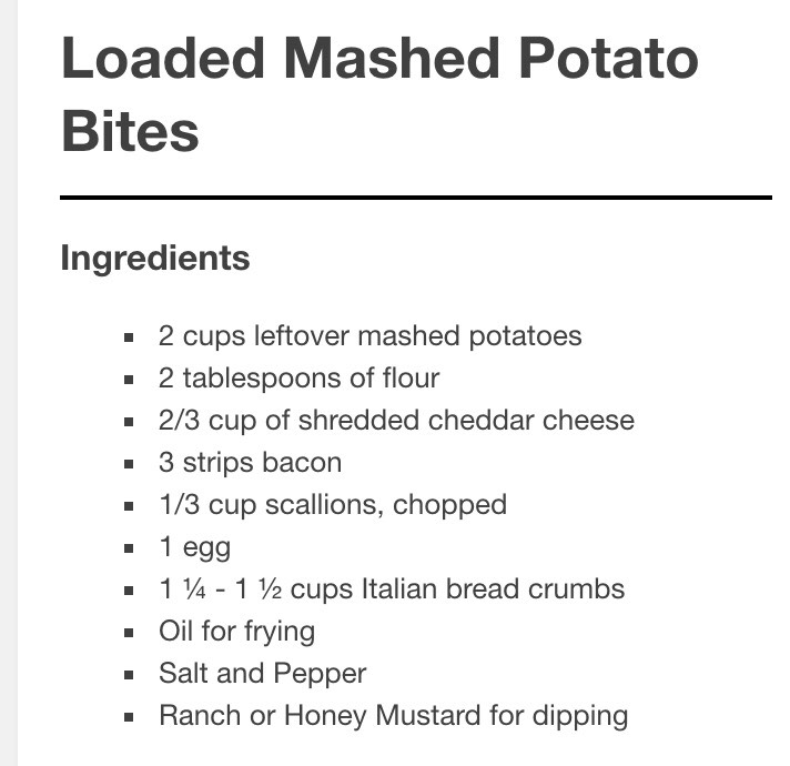 Loaded Mash Potatoes Bites