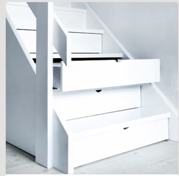 Drawers in a staircase 