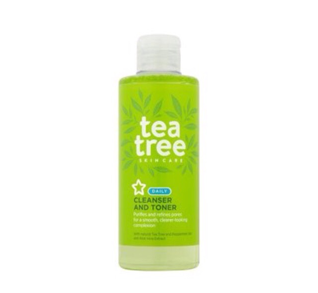 Then I move on to toner. I take a cotton pad or ball, squirt some toner onto it and wipe all over my face. 