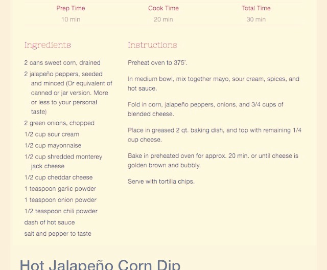 Hot Jalapeño Corn Dip 