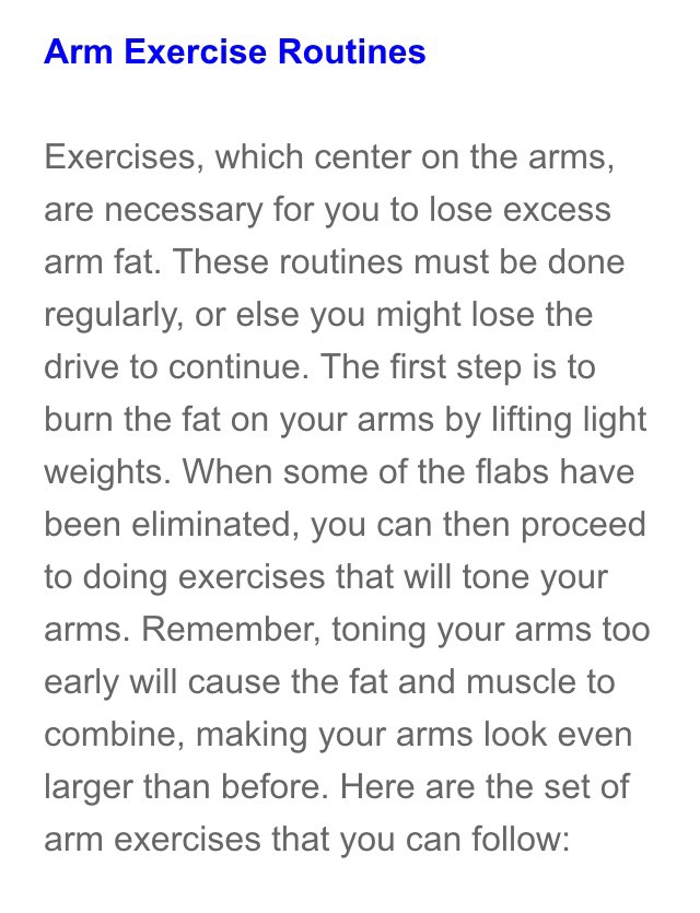 Tips To Lose Arm Fat Fast 💪