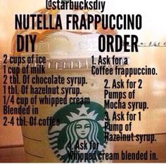 How to order Nutella frap what