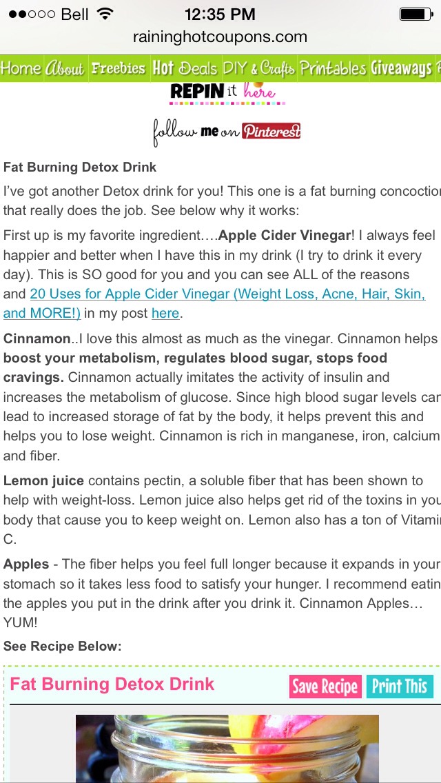 Fat Burning Detox Drink!