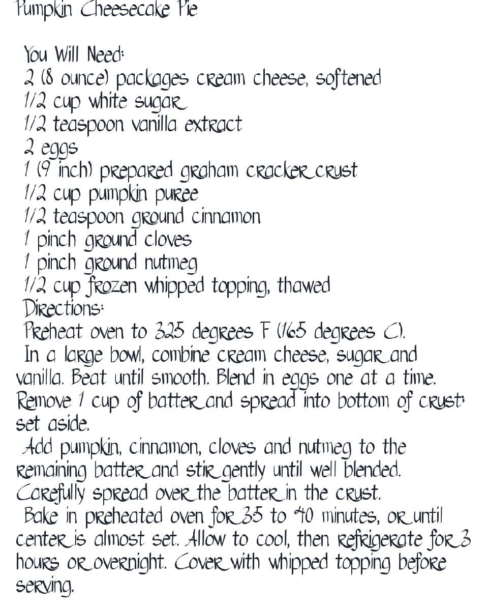 Pumpkin Cheesecake Pie!!!