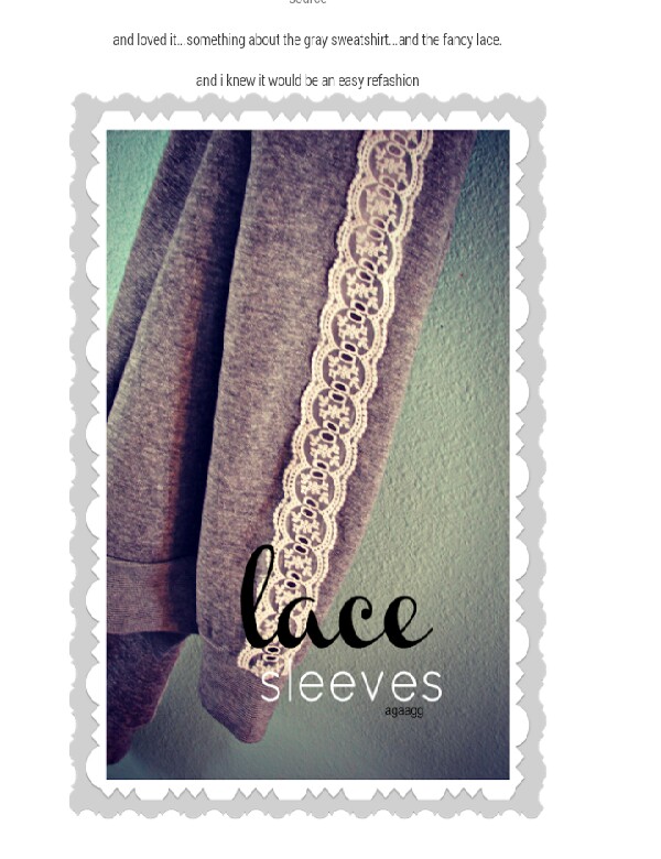 DIY Lace Sleeves!