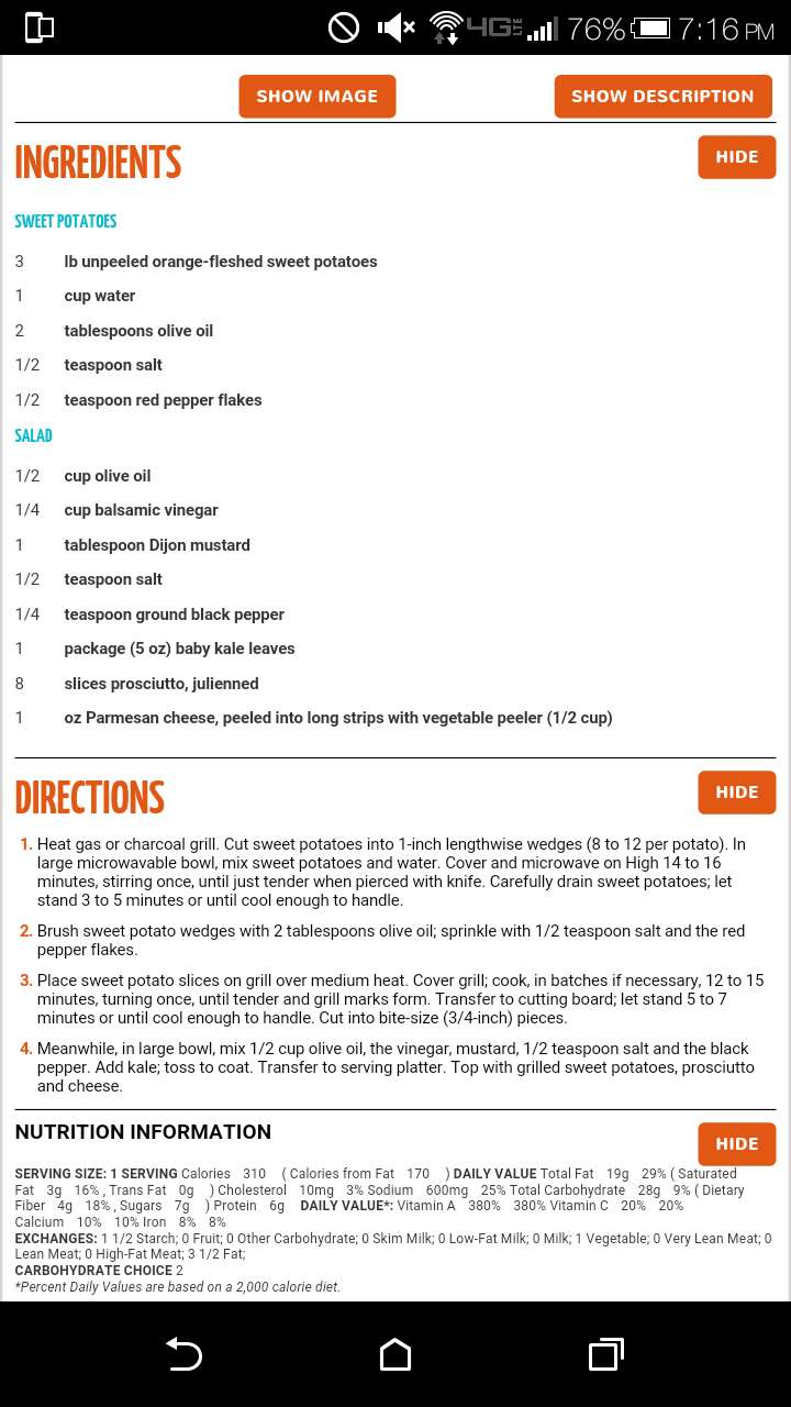 Grilled Sweet Potato Salad