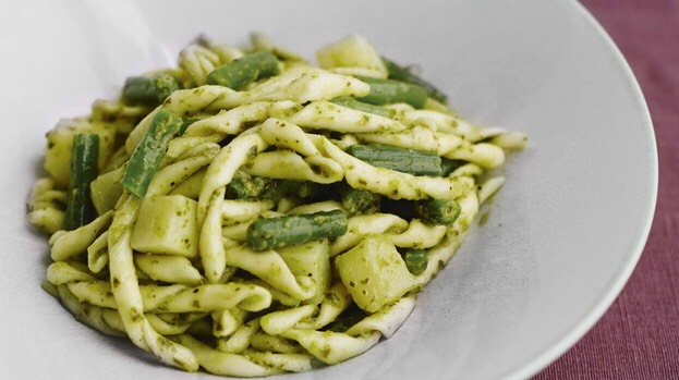 Pasta, String Beans and Potatoes.