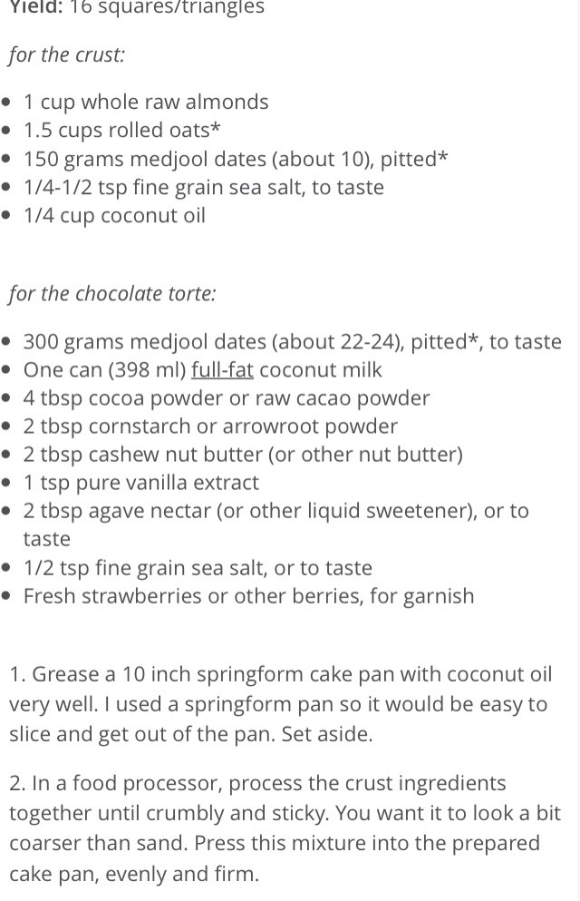 No Bake Chocolate Coconut Ice Cream Torte Topped With Strawberries 