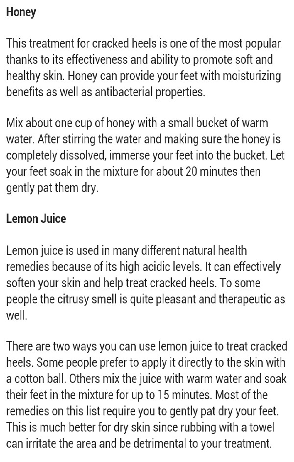 natural ways to treat cracked heels