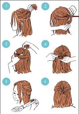 Six Steps Or Less //Hair Style Steps Drawings// 
