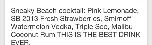 Sneaky Beach Cocktail 