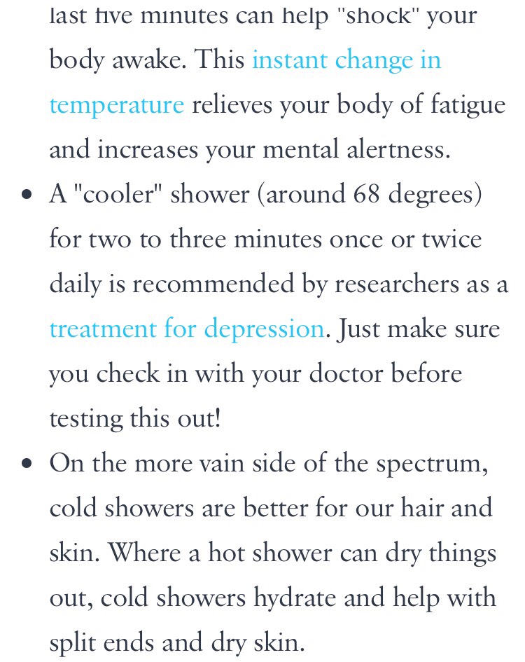 Hot Or Cold Showers??