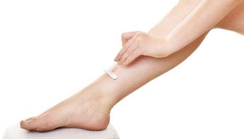 Apply the mixture to your legs and shave