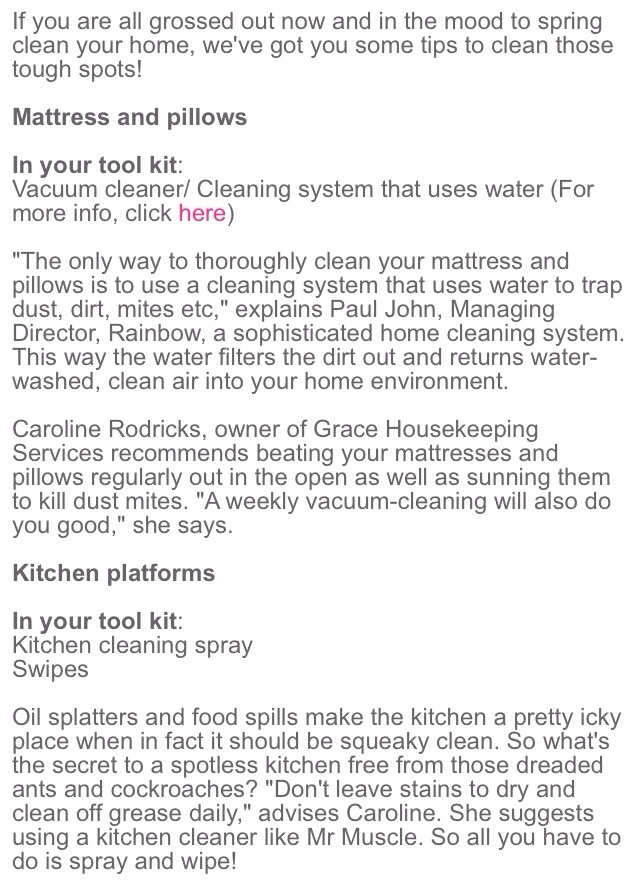 💕 Housekeeping: Clean Those Spots!💕