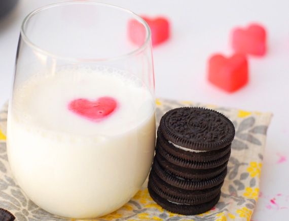 And for the drink/milk put dye in milk mix and put into heart shaped molds put in freezer and there you go you have pink heart shaped milk ice cubes without watering down the milk and make it cute :)
