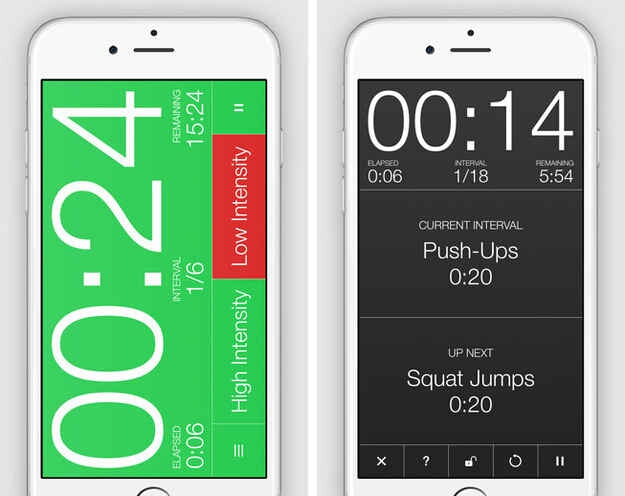 1. Seconds (free, iOS) is a timer for interval training.