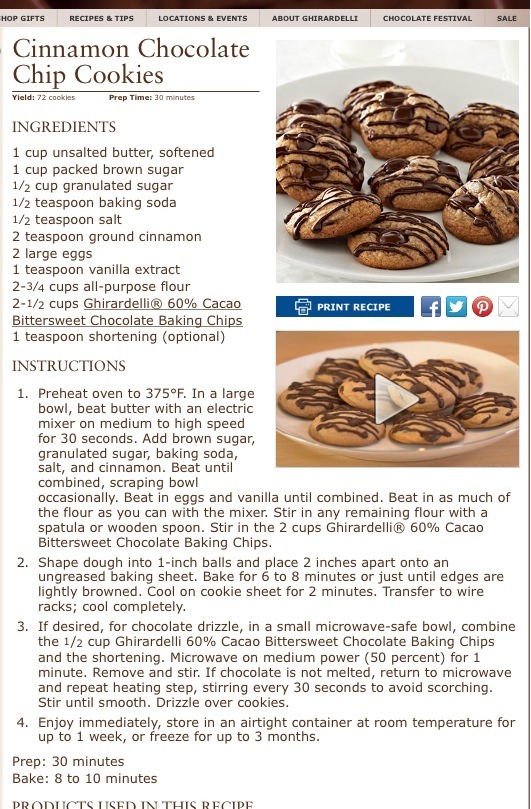 Cinnamon Chocolate Chip Cookies. 