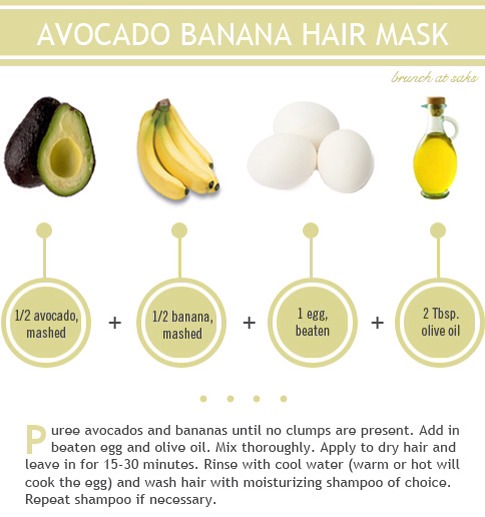 Any of those ingredients you can use for a hair mask, but here are more recipes.