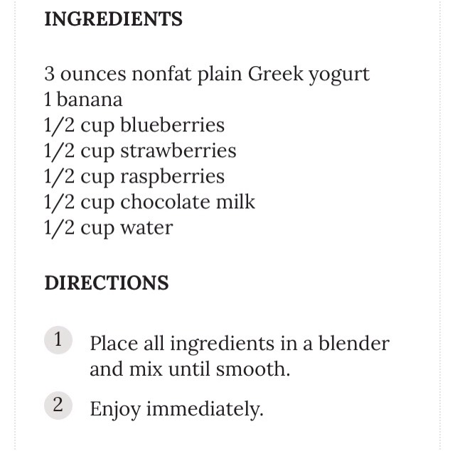 Protein Banana Chocolate Berry Smoothie 
