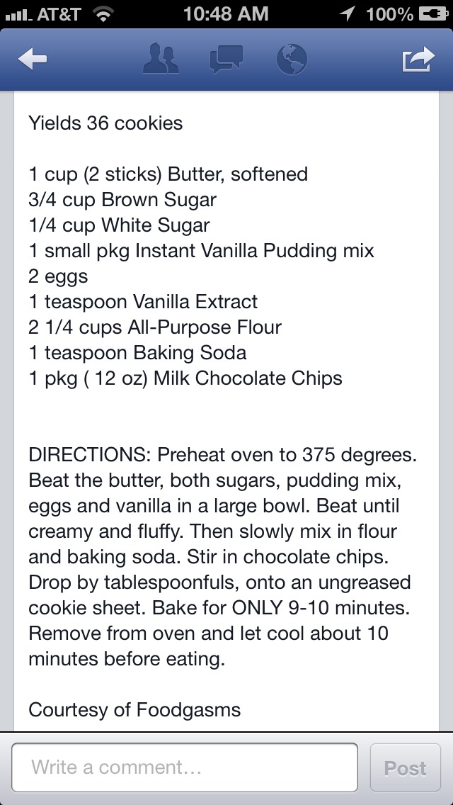 Amazing Choc Chip Pudding Cookies
