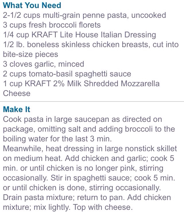 " Fresh Broccoli & Chicken Pasta Toss"👍 