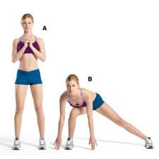 30 toe touch lunges
