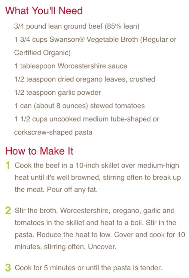 Quick And Easy Beef Pasta