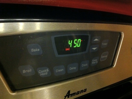Preheat the oven 450 degrees 