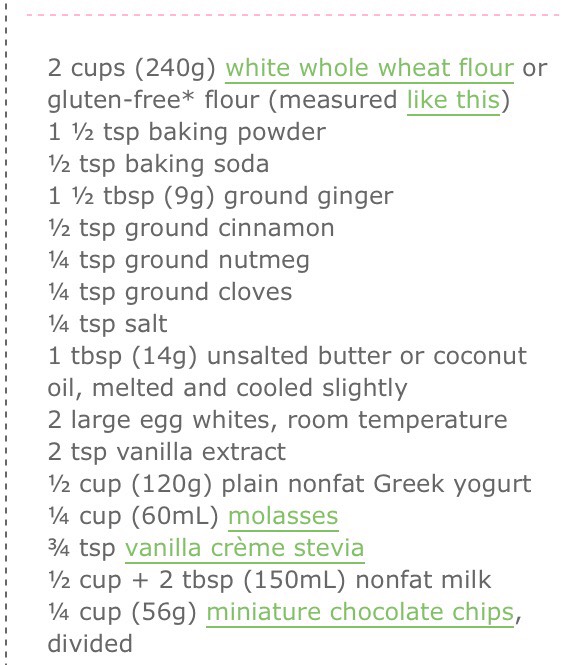 Chocolate Chip Gingerbread Mini Muffins