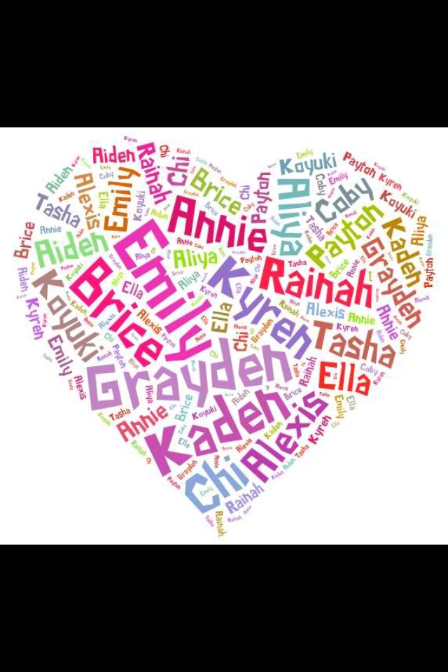Tagxedo- Super Cute & Cheap Printable Gifts- Names, Quotes, Grandparents, Adoption & Alot Of Shapes 