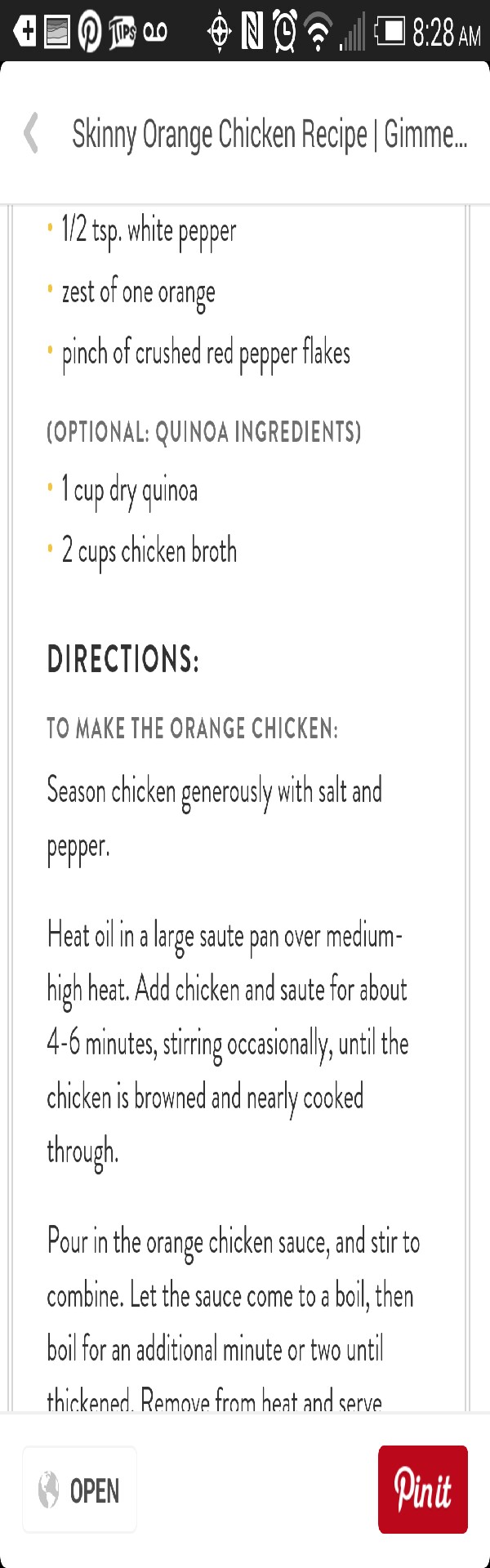 🌟Skinny orange chicken🌟