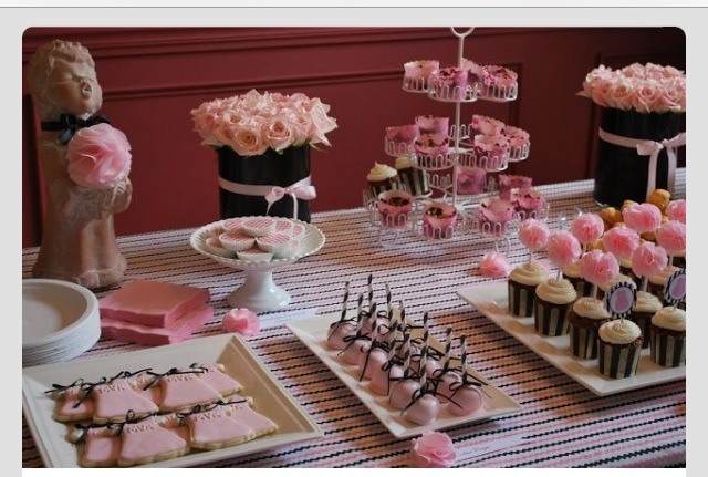 Assorted treats all in pink 