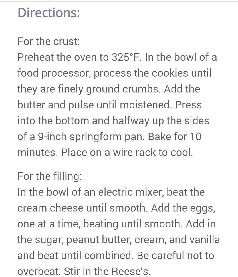 Peanut Butter  Cup Cheesecake! !