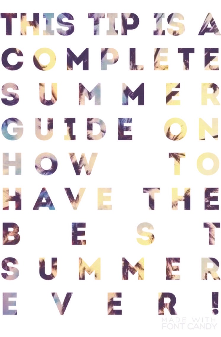 the ULTIMATE summer tip!#summervibes