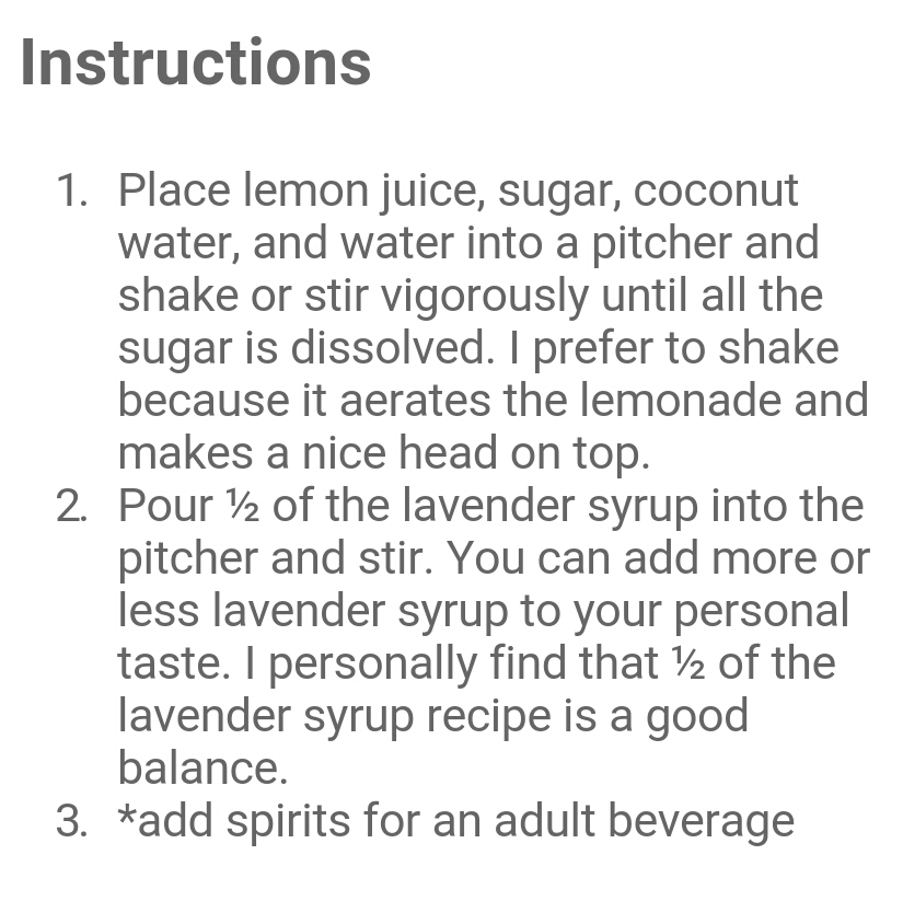 Coconut Lavender Lemonade!  