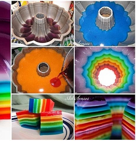 Rainbow Gelatin Pudding For Everyone