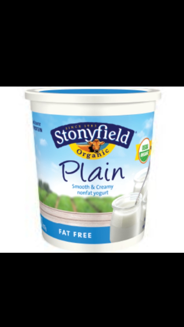 3 tbs of plain organic yogurt 
