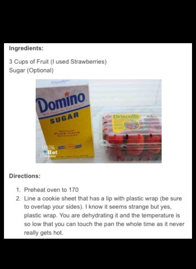 2 Ingredients For Healthy Homemade Fruit Rollups🙌😋👌