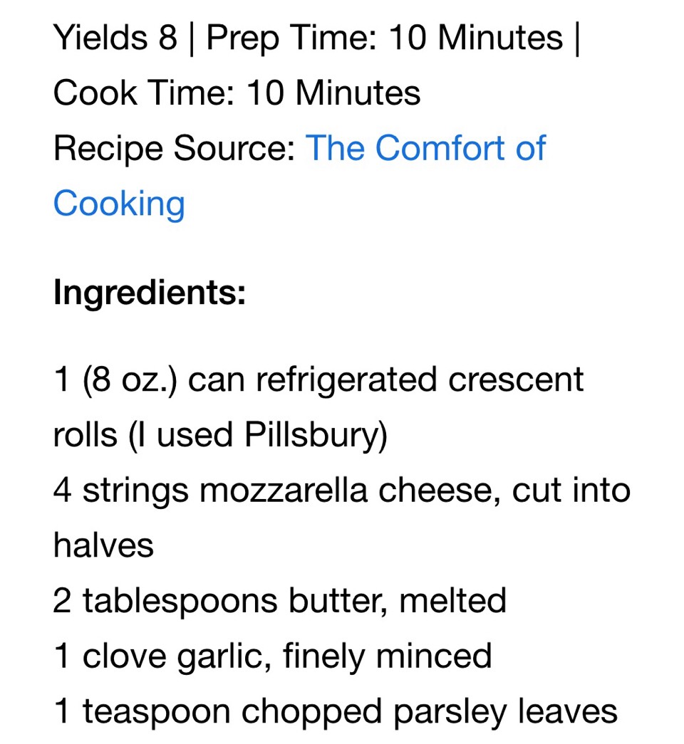Garlic Butter Cheesy Crescent Rolls. ☺️