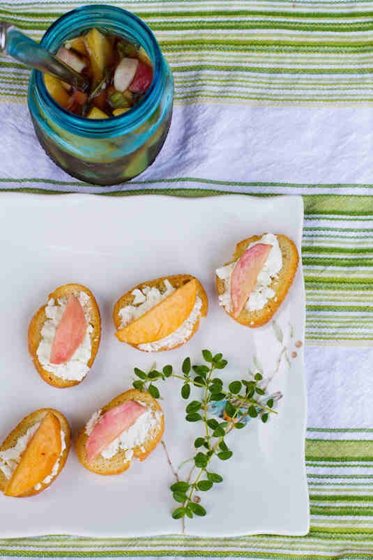 Pickled Peaches
Peaches are pretty amazing all by themselves, but a dip in brine renders them straight-up fantastic. Your sandwiches will never be the same again.

Get the recipe from Poet in the Pantry.