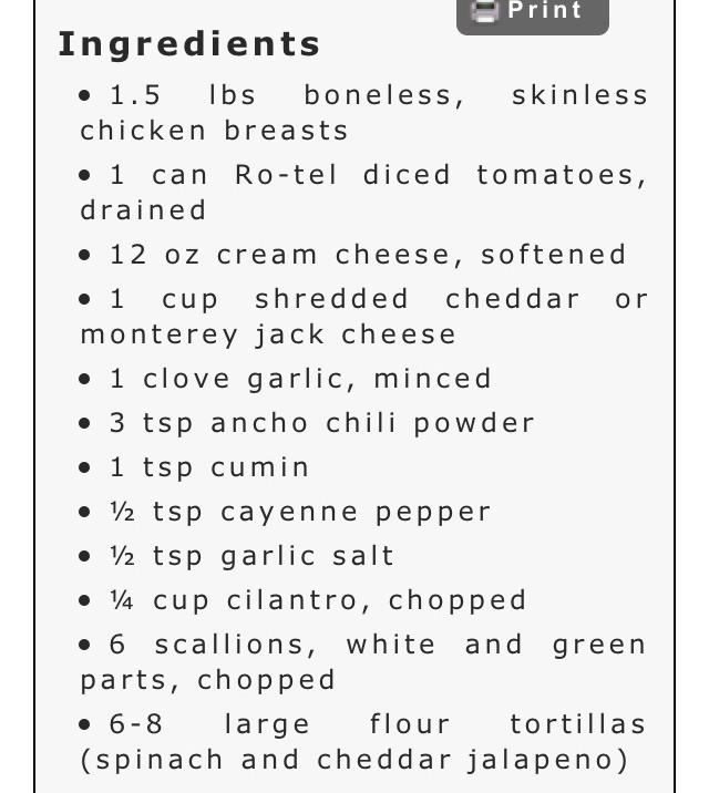 Spicy Chicken Tortillas Roll ups 