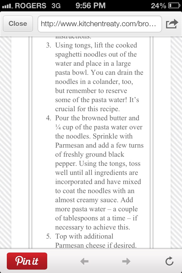 Brown Butter Parmesan Spaghetti!