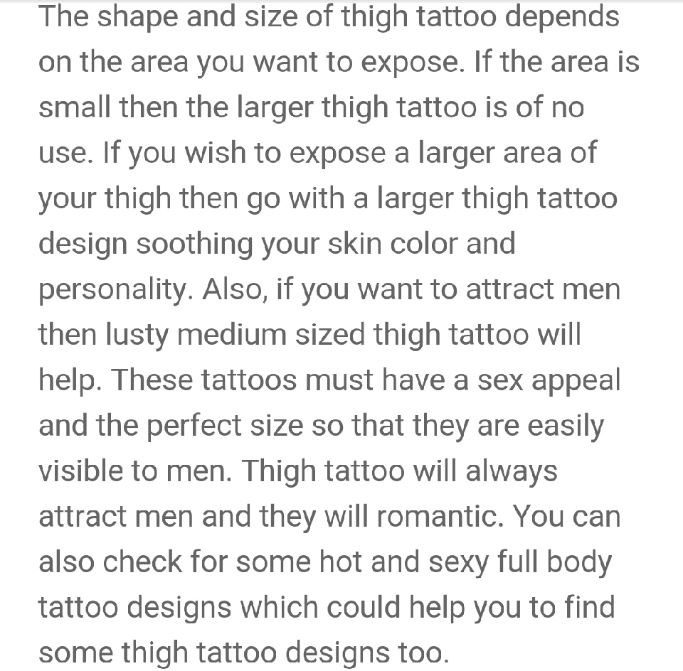 Beautiful Thigh Tattoos!!!!