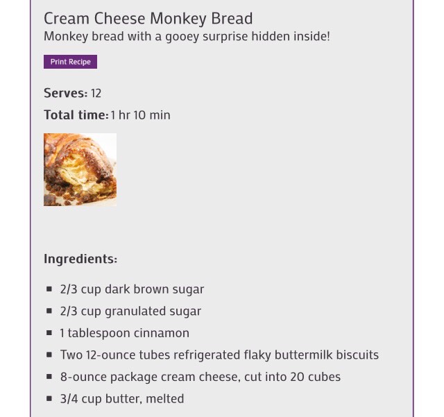 Cream Cheese Stuffed Monkey Bread YUM!