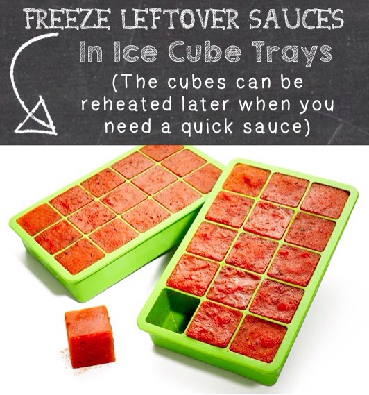 4. Freeze leftover sauce
