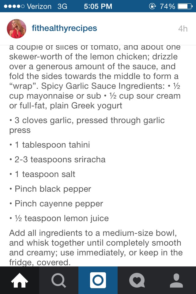 Grilled Lemon Chicken Flat Bread Wraps With Spicy Garlic Sauce 😋