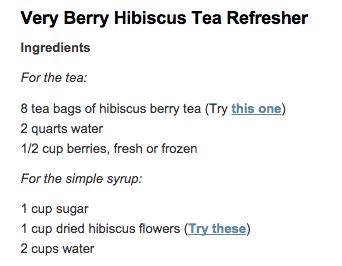 Very Berry Hibiscus Tea Refresher