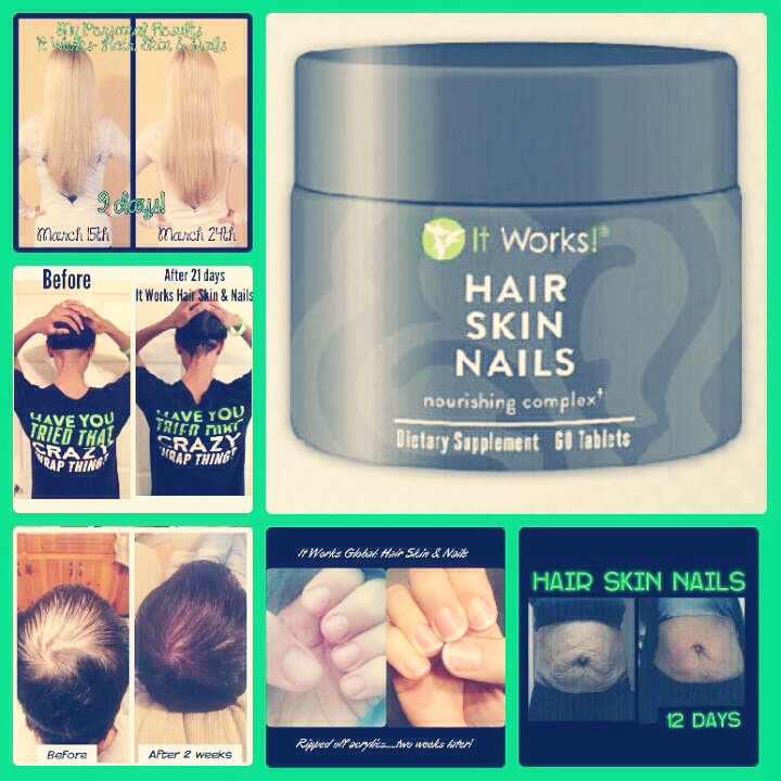 Not just helping hair! But helps your nails grow, and helps you skin look so much better!! 
http://trishtightentone.myitworks.com